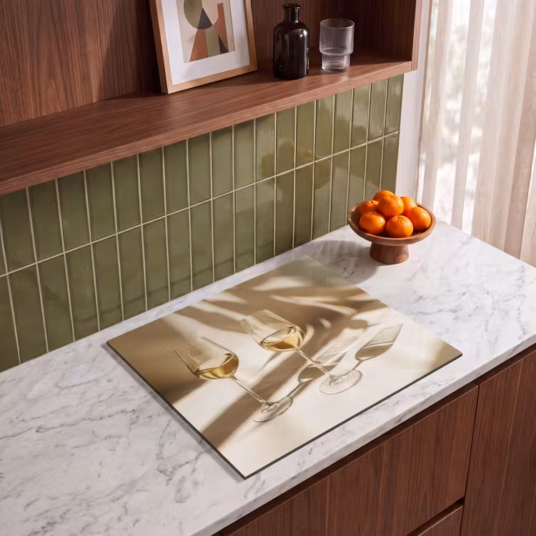 Induction hob protector - Wine - Wine glasses - White — 4