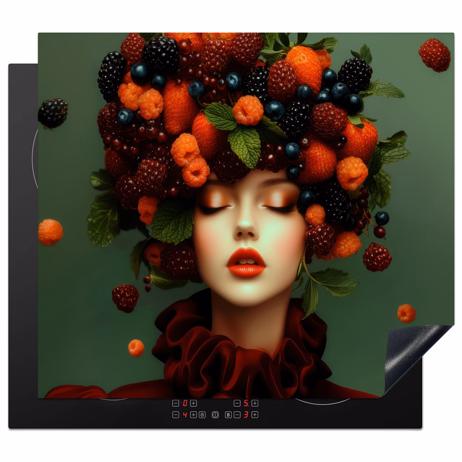 Induction hob protector - Female - Strawberries - Raspberries - Blackberries - Berries — 1