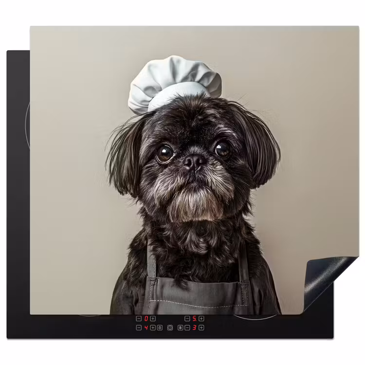 Induction hob protector - Chef's Clothing - Black - Dog — 1