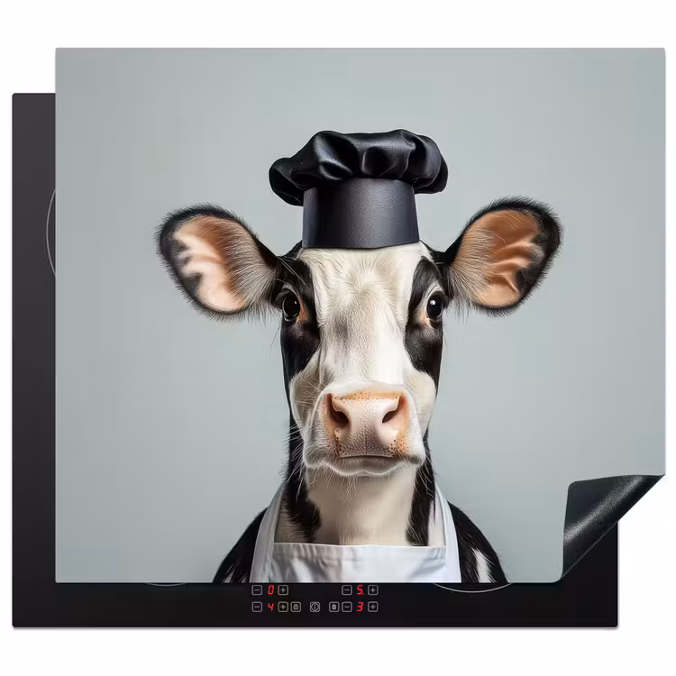 Induction hob protector - Cow - Black - White - Cook — 1