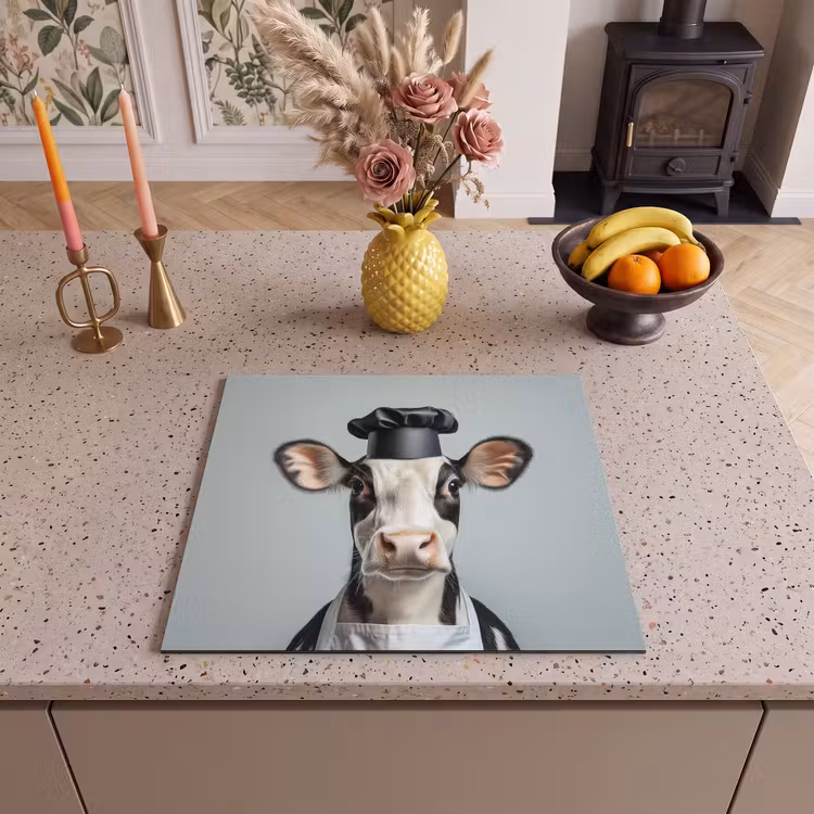 Induction hob protector - Cow - Black - White - Cook — 3