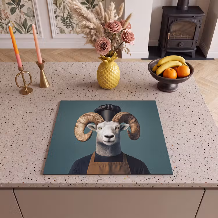 Induction hob protector - Goat - Horns - Chef's clothing — 3