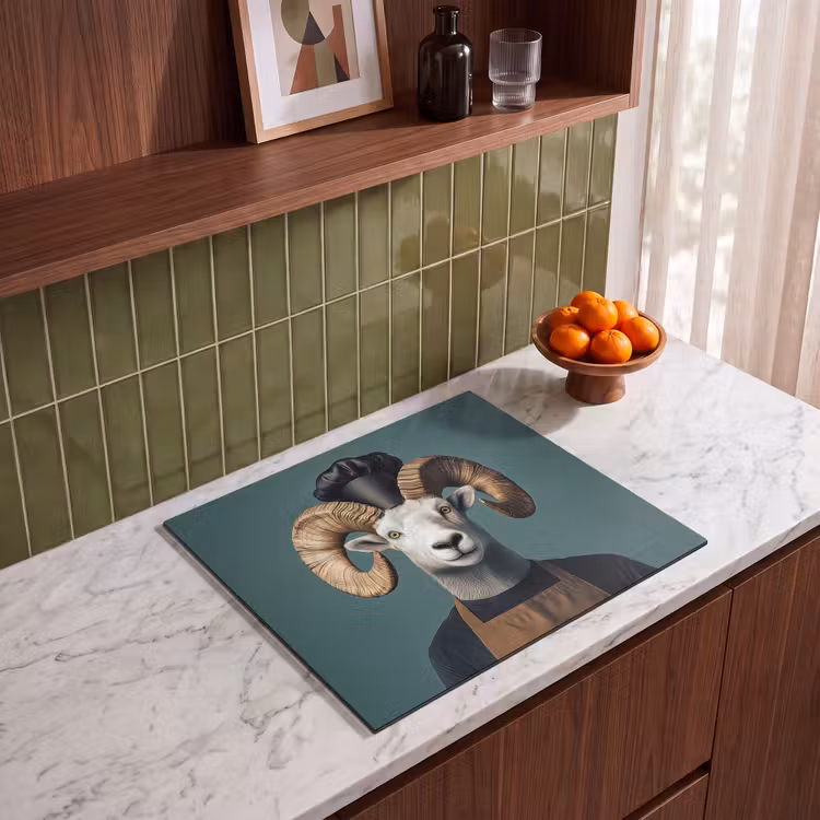 Induction hob protector - Goat - Horns - Chef's clothing — 4