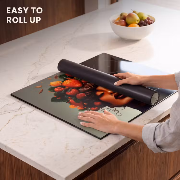 Induction hob protector - Woman - Chocolate - Raspberries - Strawberries - Cookies — 6