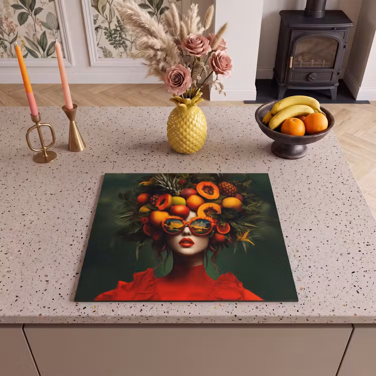 Induction hob protector - Woman - Fruits - Papaya - Pineapple — 3