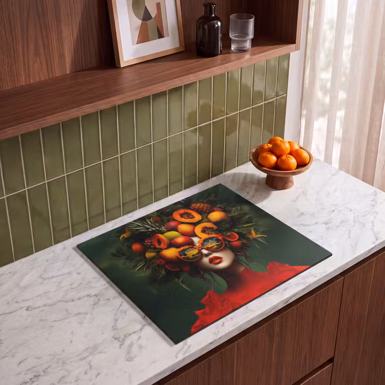 Induction hob protector - Woman - Fruits - Papaya - Pineapple — 4