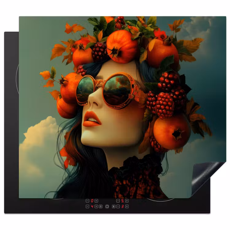 Induction hob protector - Woman - Pomegranate - Autumn - Sunglasses — 1