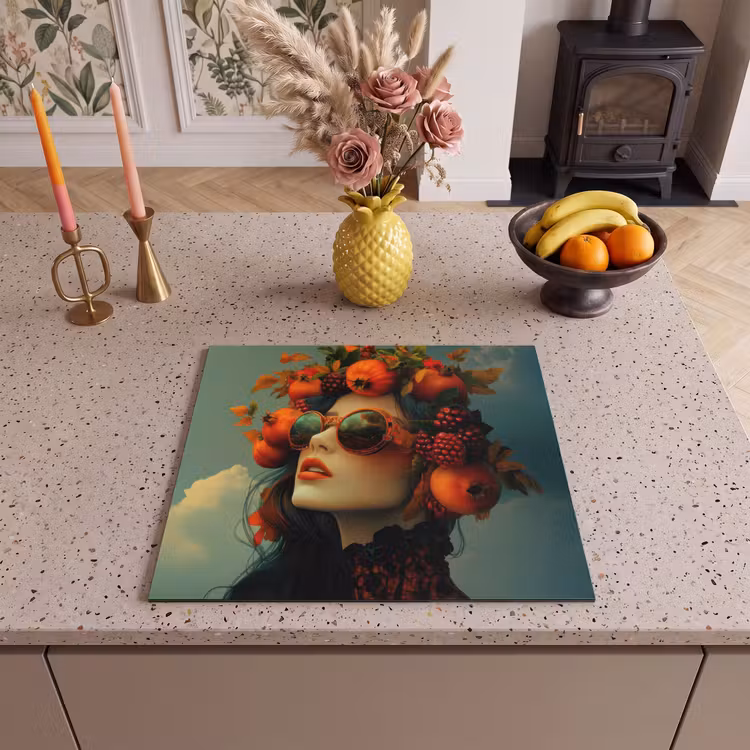 Induction hob protector - Woman - Pomegranate - Autumn - Sunglasses — 3