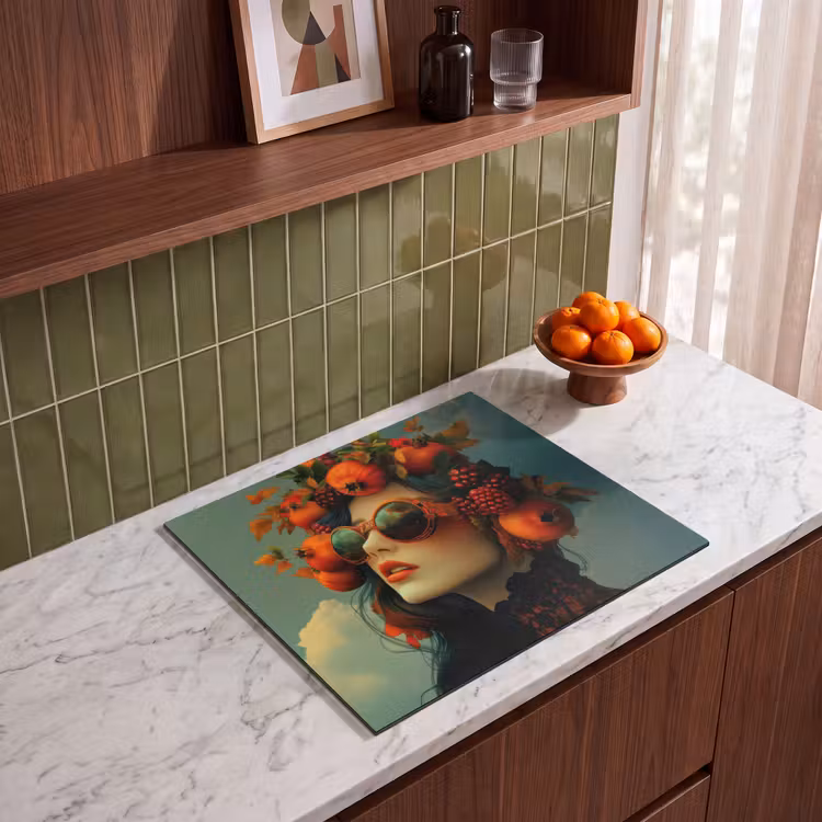 Induction hob protector - Woman - Pomegranate - Autumn - Sunglasses — 4