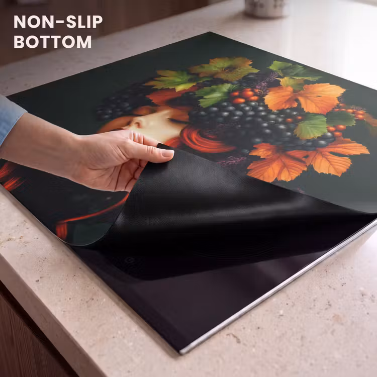 Induction hob protector - Woman - Red - Green - Grapes — 5