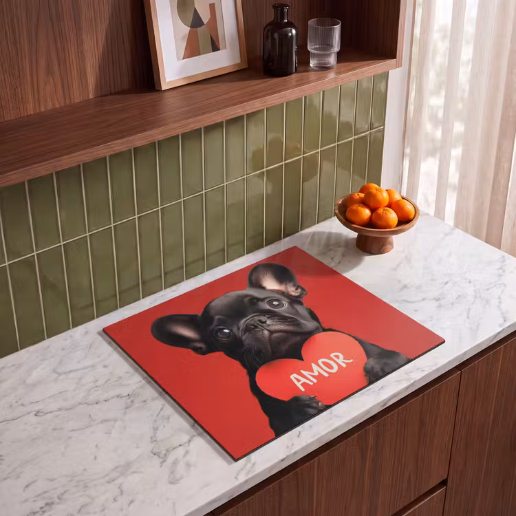 Induction hob protector - Amor - Dog - Heart - Red — 4