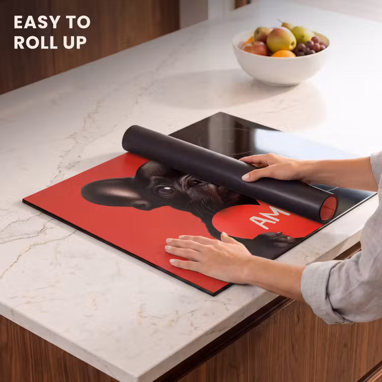 Induction hob protector - Amor - Dog - Heart - Red — 6