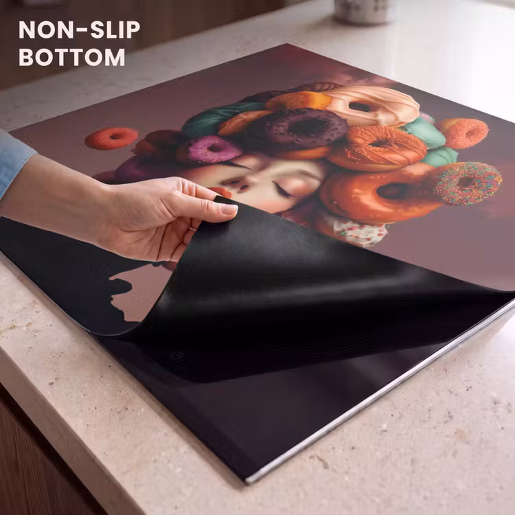 Induction hob protector - Woman - Donuts - Colorful — 5