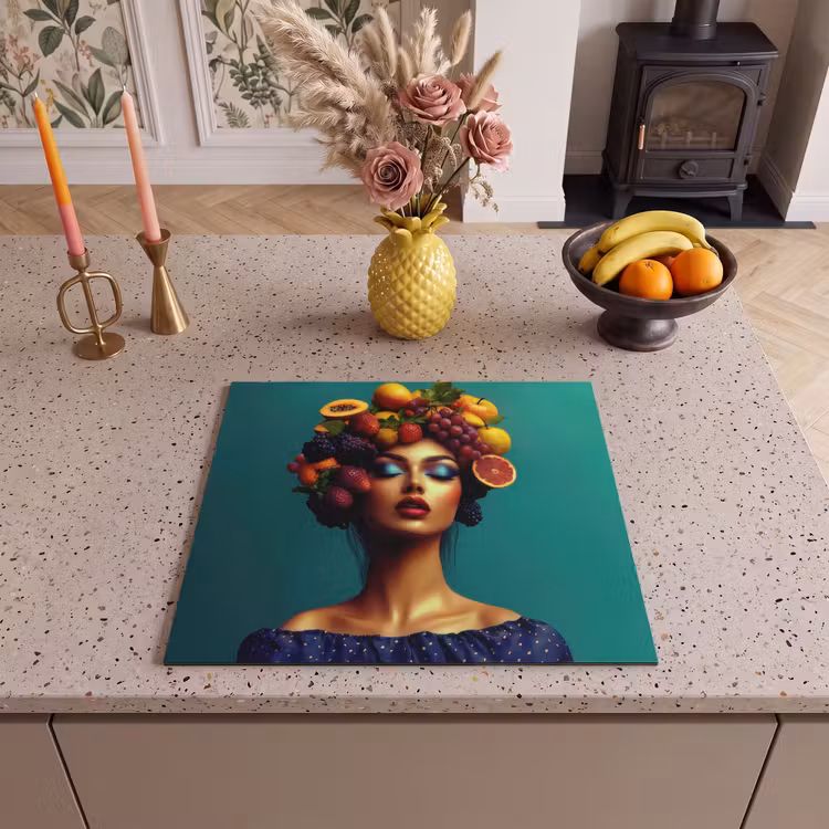 Induction hob protector - Woman - Hoodie - Tropical - Fruit - Grapes — 3