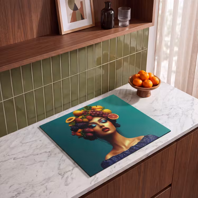 Induction hob protector - Woman - Hoodie - Tropical - Fruit - Grapes — 4