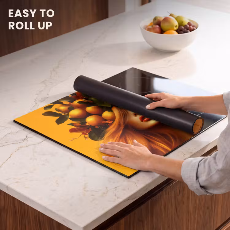 Induction hob protector - Woman - Lemons - Blossom - Yellow — 6