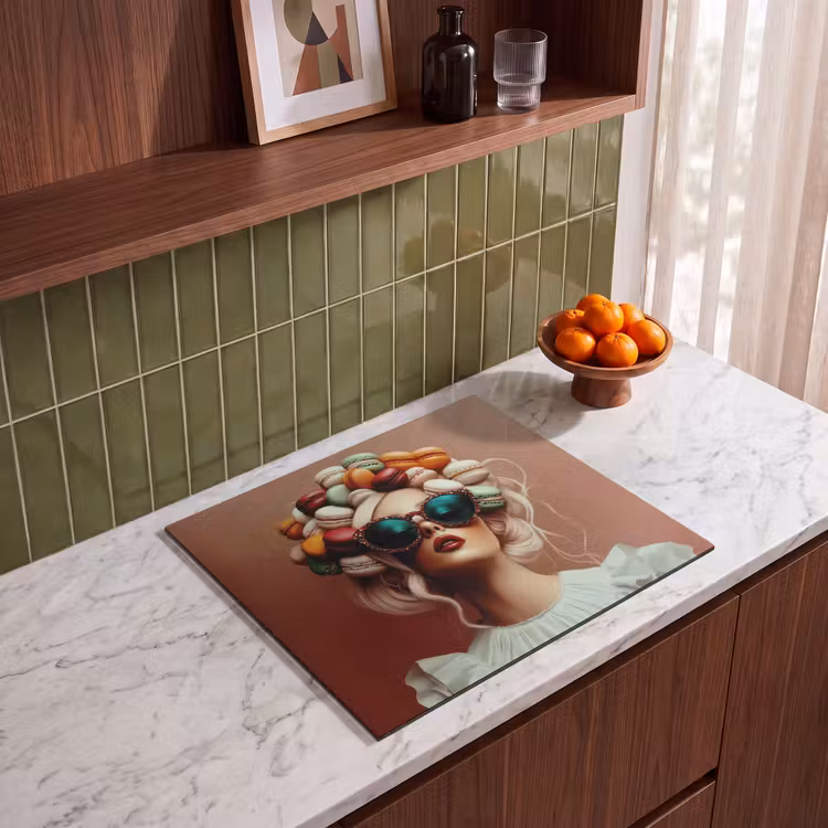 Induction hob protector - Woman - Macaroons - Glasses — 4