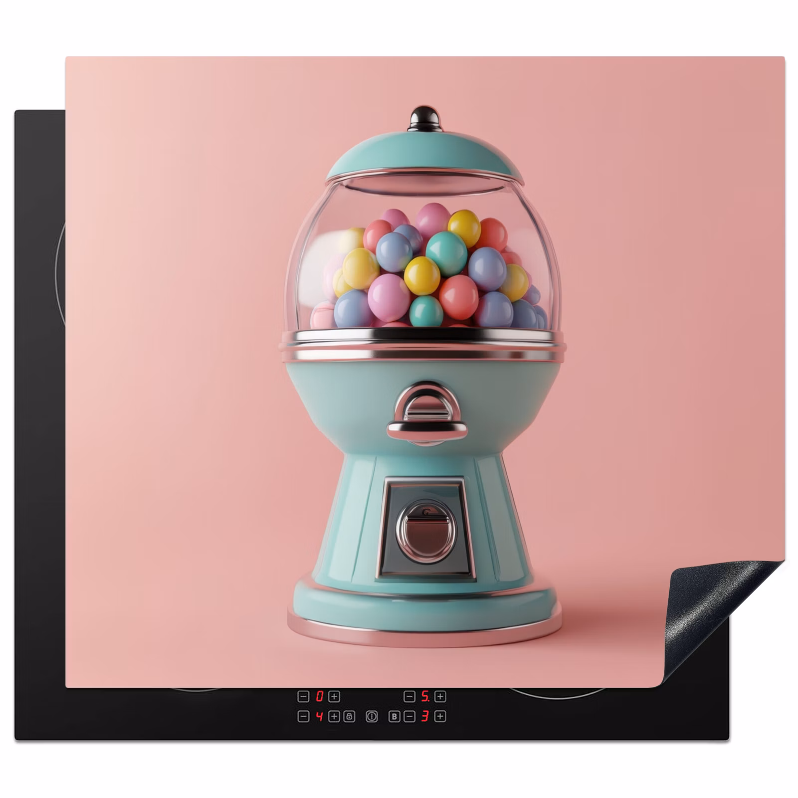 Induction hob protector - Chewing gum - Retro - Candy - Pink — 1