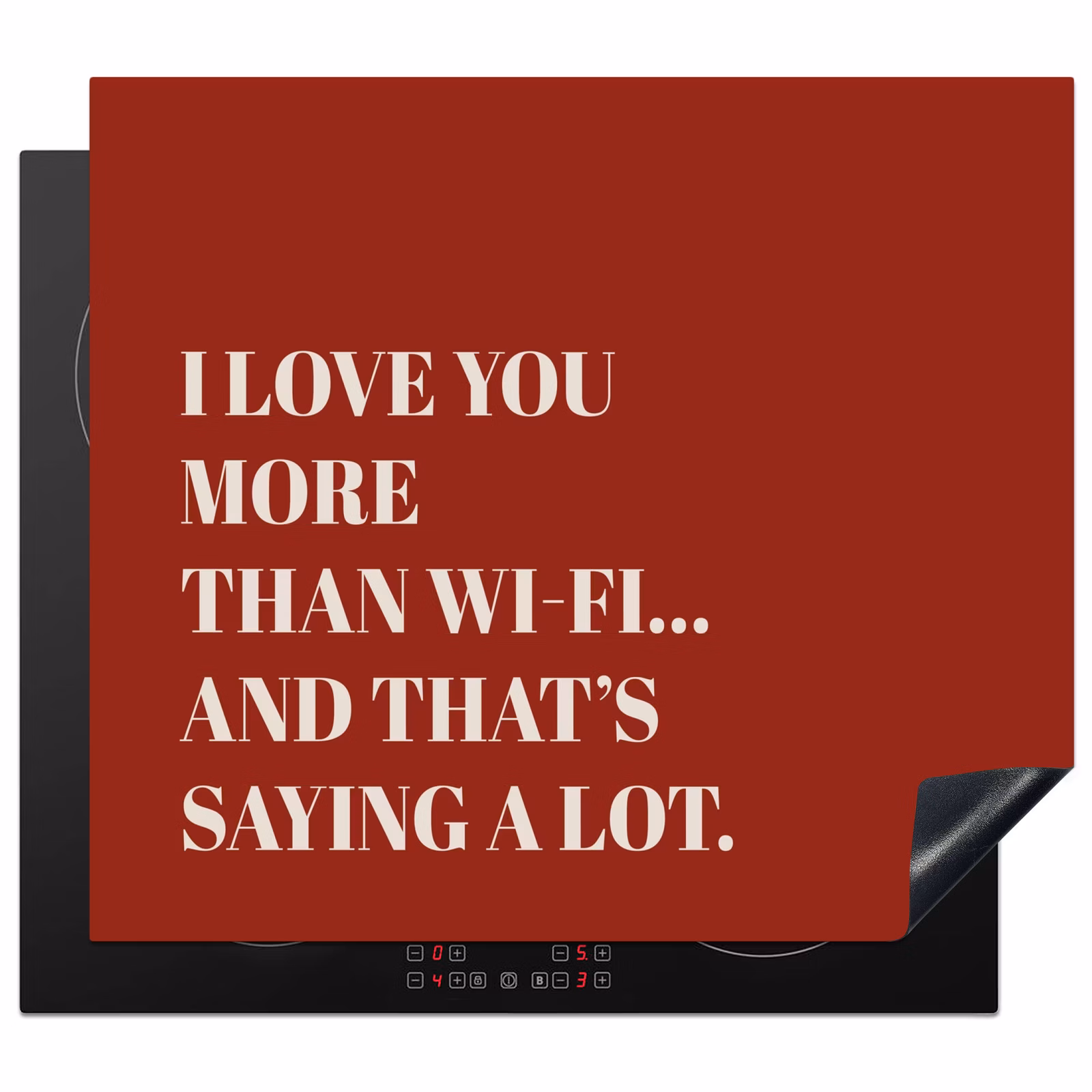 Induction hob protector - Red - Quote - Love — 1