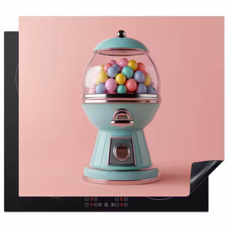 Induction hob protector - Chewing gum - Retro - Candy - Pink — 1