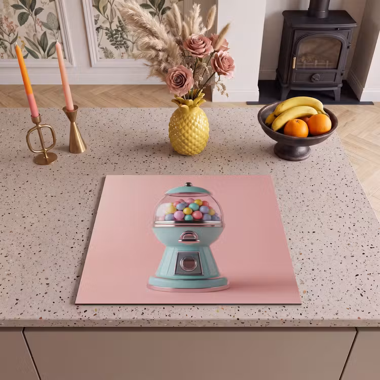 Induction hob protector - Chewing gum - Retro - Candy - Pink — 3