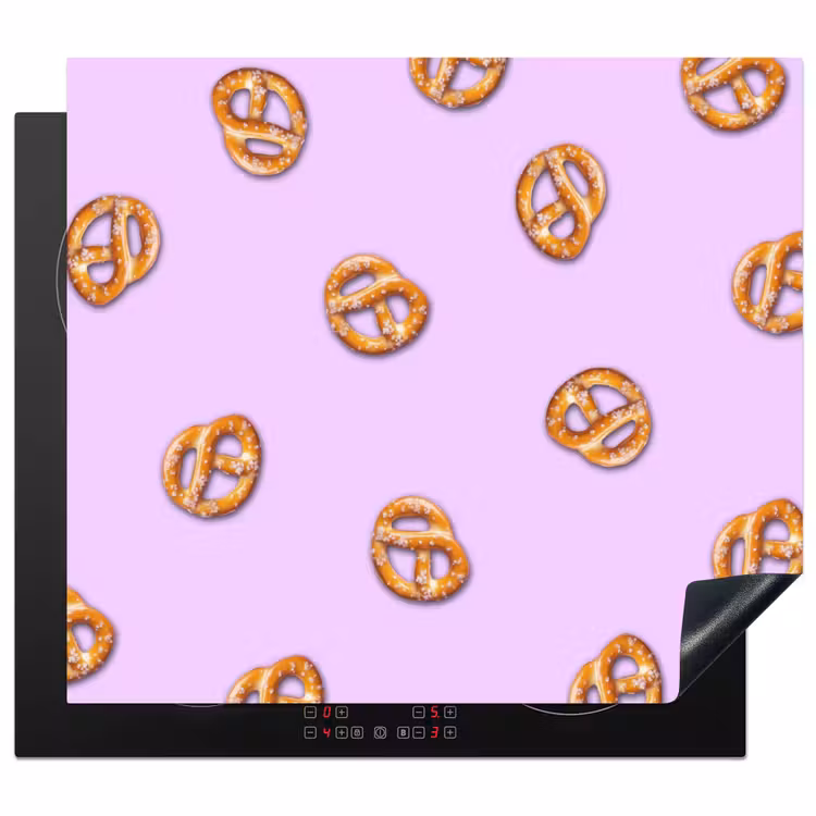 Induction hob protector - Pretzels - Food - Purple — 1