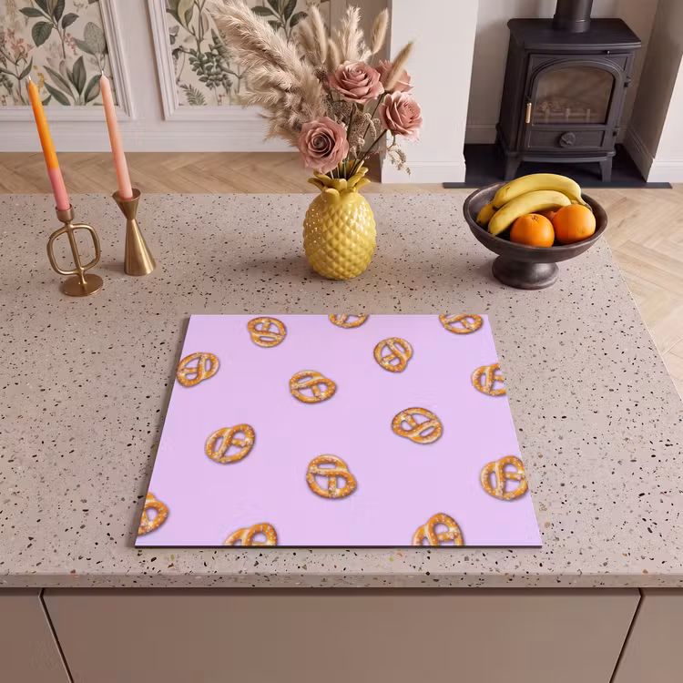 Induction hob protector - Pretzels - Food - Purple — 3