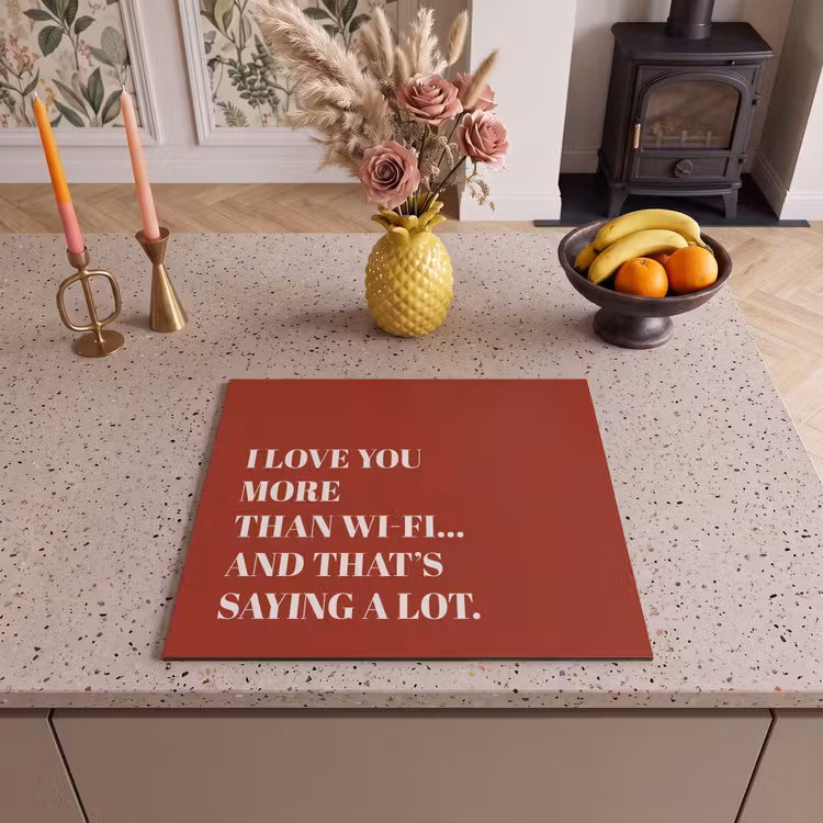 Induction hob protector - Red - Quote - Love — 3