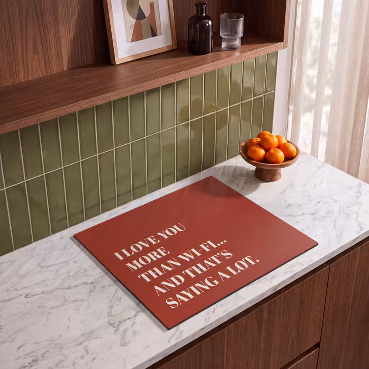 Induction hob protector - Red - Quote - Love — 4