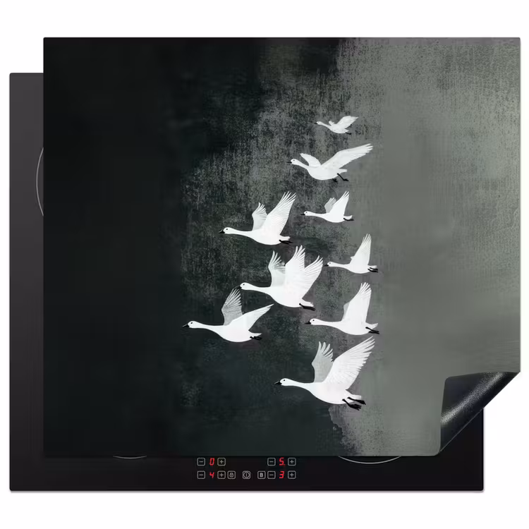 Induction hob protector - Bird - Japandi - Green — 1