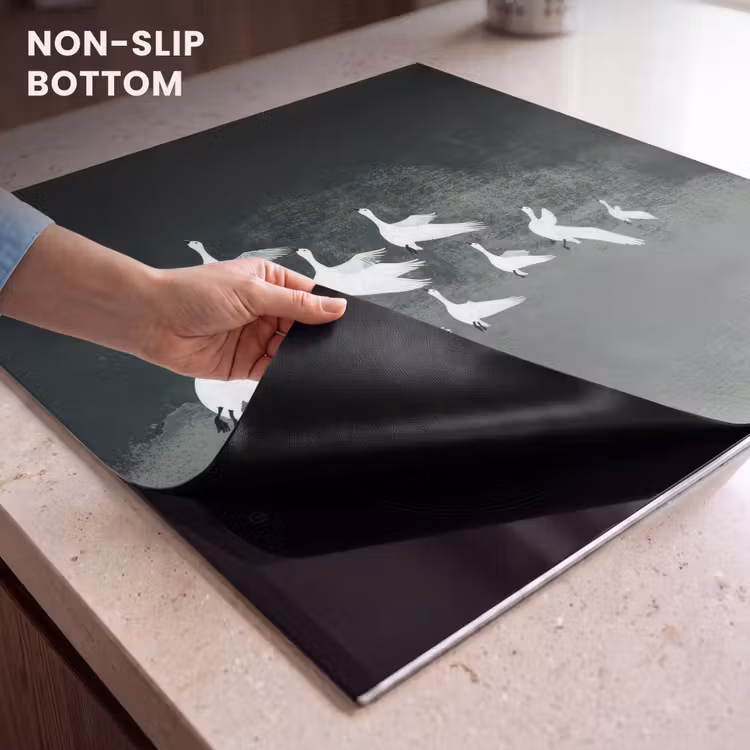 Induction hob protector - Bird - Japandi - Green — 5