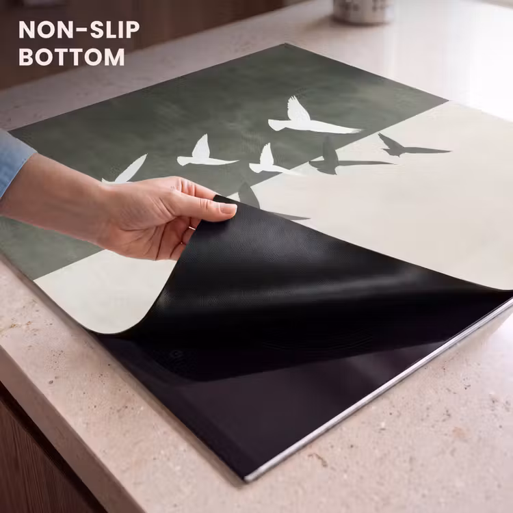 Induction hob protector - Japandi - Bird - Green — 5