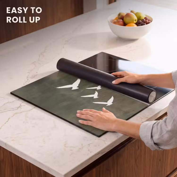 Induction hob protector - Japandi - Bird - Green — 6