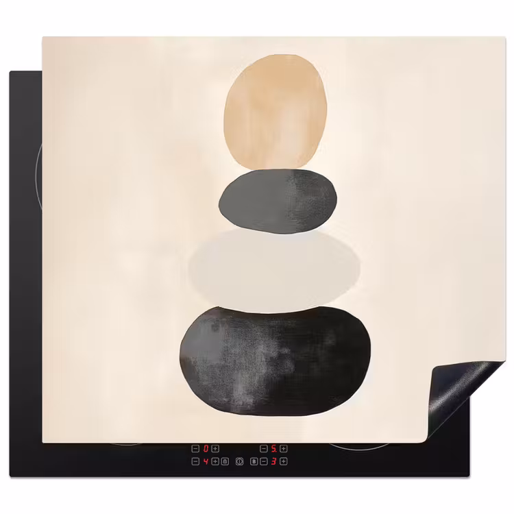 Induction hob protector - Japandi - Wabi sabi - Beige — 1