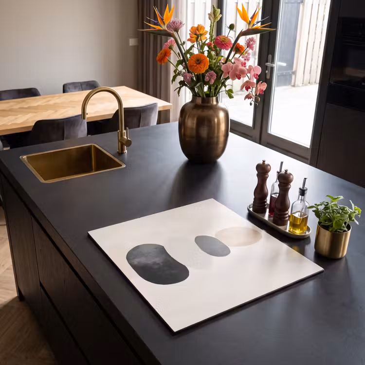 Induction hob protector - Japandi - Wabi sabi - Beige — 2