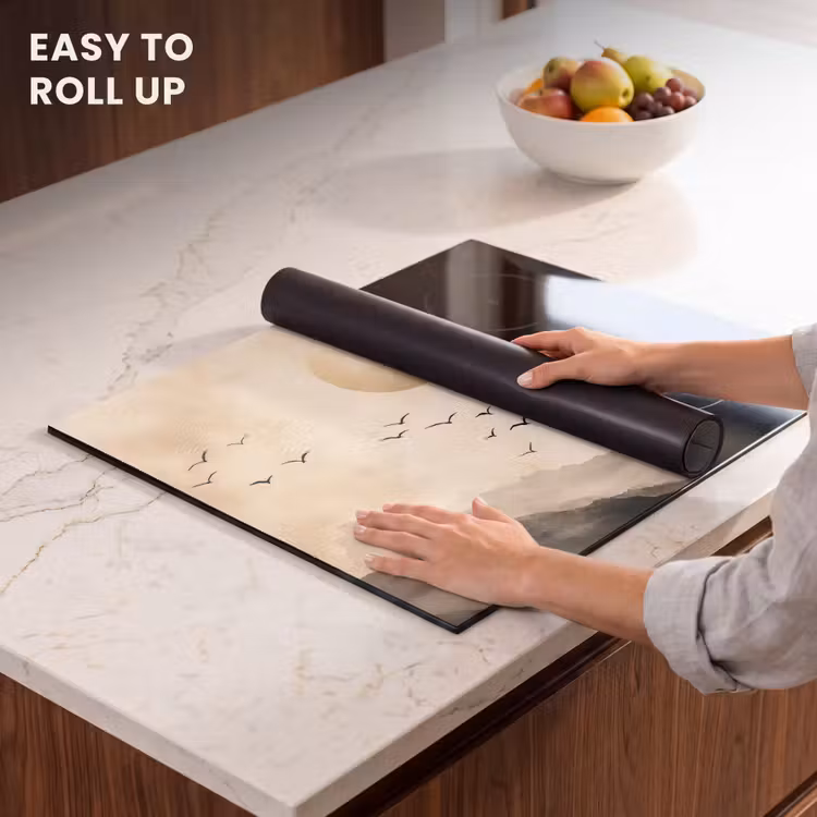 Induction hob protector - Landscape - Japandi - bird — 6