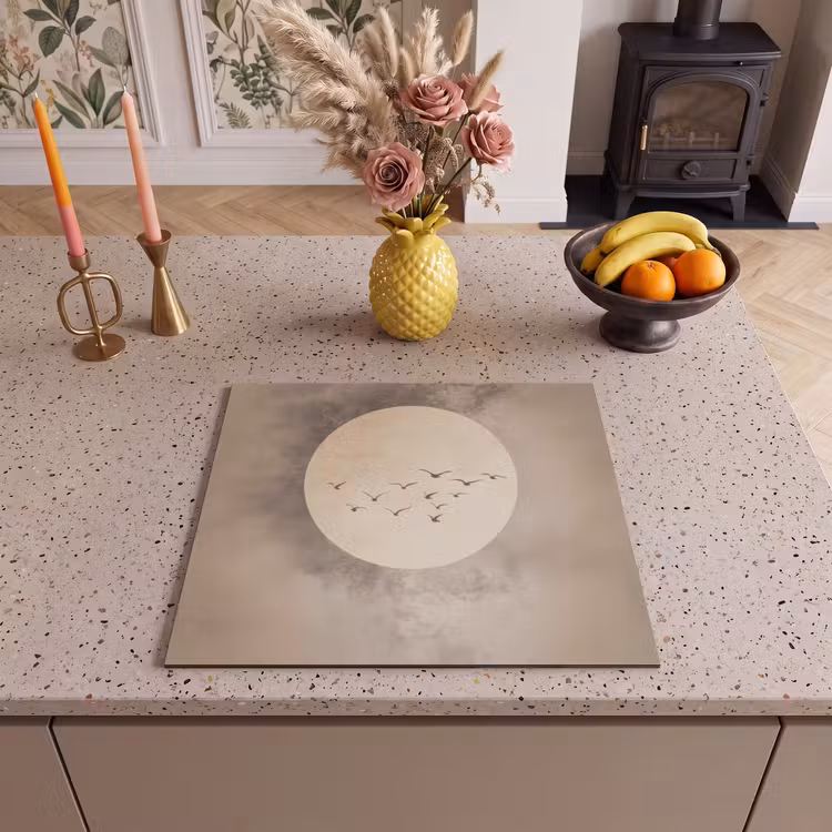 Induction hob protector - Bird - Beige - Japandi — 3