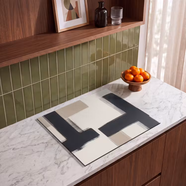Induction hob protector - Black - Abstract - Japandi — 4