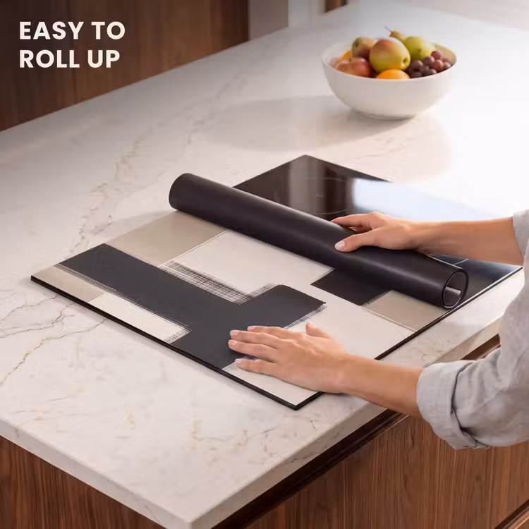 Induction hob protector - Black - Abstract - Japandi — 6