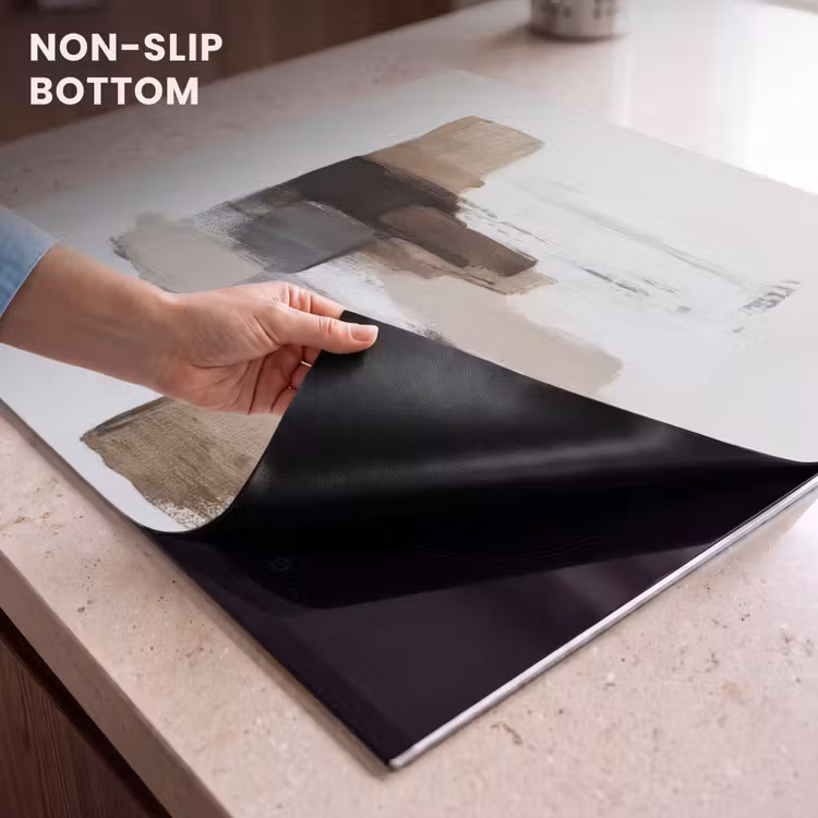 Induction hob protector - Brush strokes - Balance - Beige - Brown — 5