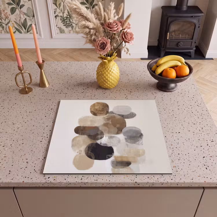 Induction hob protector - Oval - Color areas - Brush strokes — 3