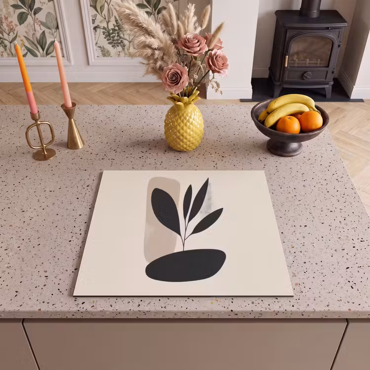 Induction hob protector - Plant - Beige - Japandi — 3