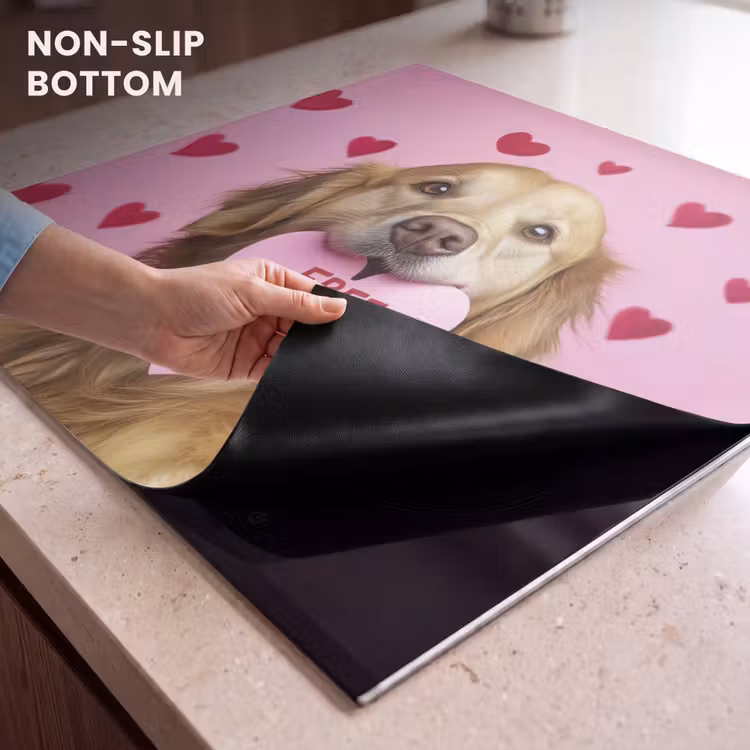 Induction hob protector - Dog - Kiss- Valentine - Hearts — 5