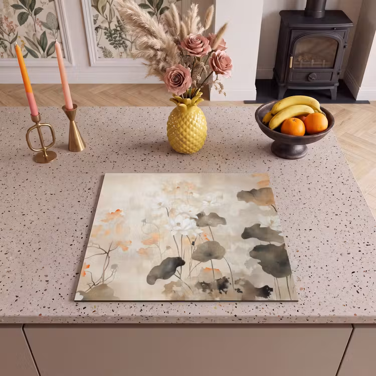 Induction hob protector - Flowers - Japandi - Wabi sabi — 3