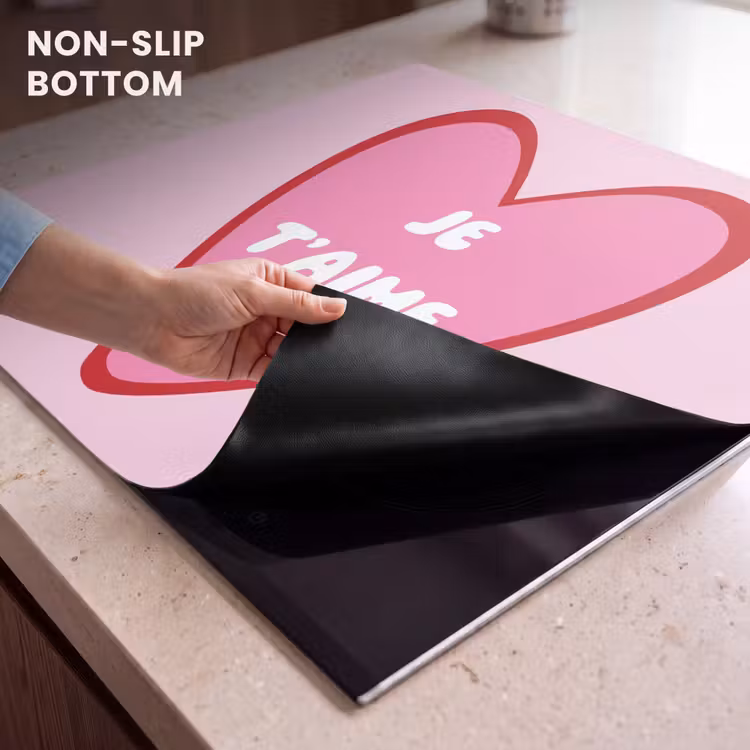 Induction hob protector - Heart - French - Valentine - Pink — 5