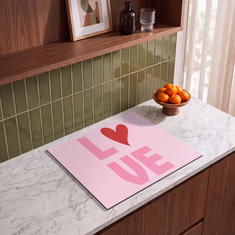 Induction hob protector - Love - Pink - Heart - Valentine — 4