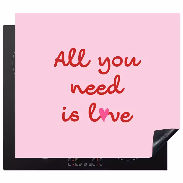 Induction hob protector - Text - Pink - Love - Heart — 1