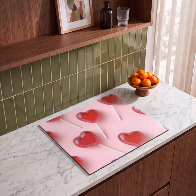 Induction hob protector - Lollipops - Hearts - Pink — 4