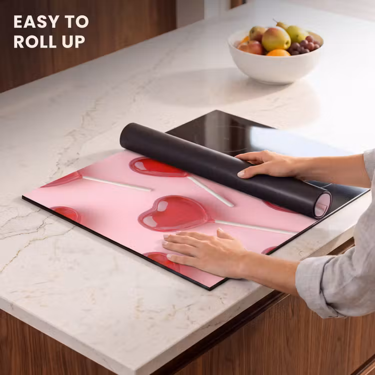 Induction hob protector - Lollipops - Hearts - Pink — 6