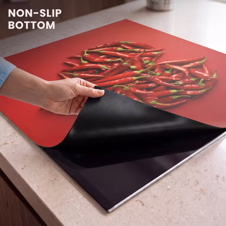 Induction hob protector - Peppers - Red - Heart — 5